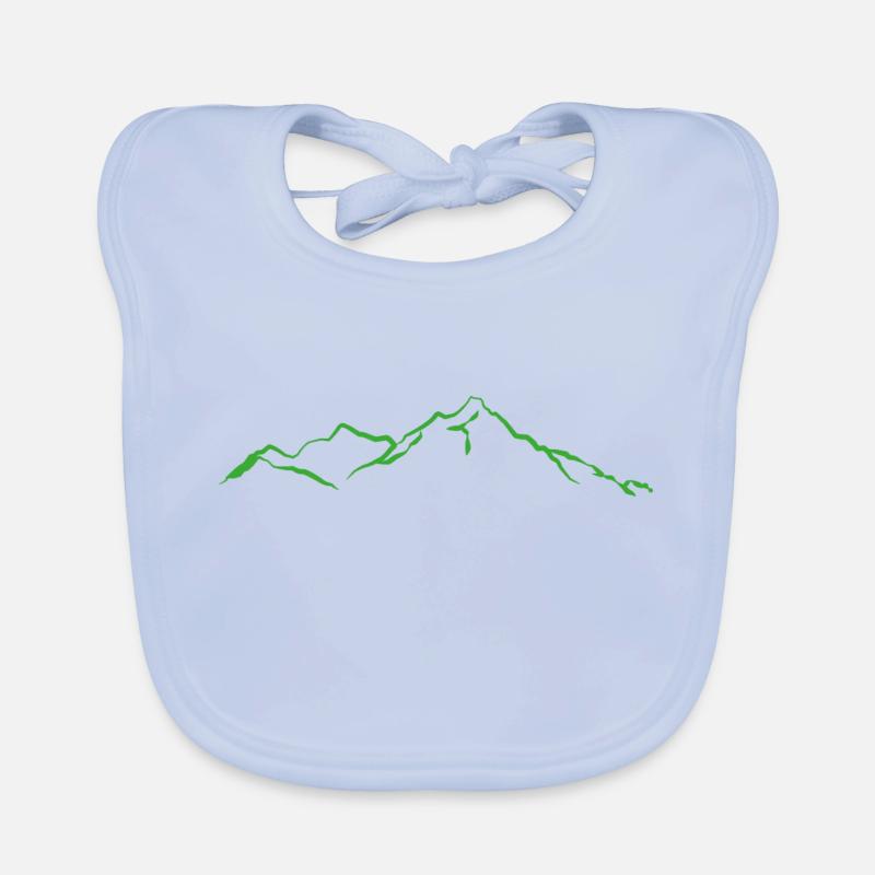 Montagnes vert clair Bavoir bio Bébé