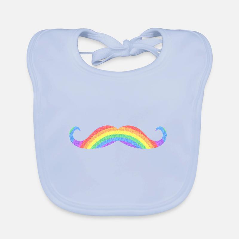 Regenbogen-Tasch Baby Bio-Lätzchen