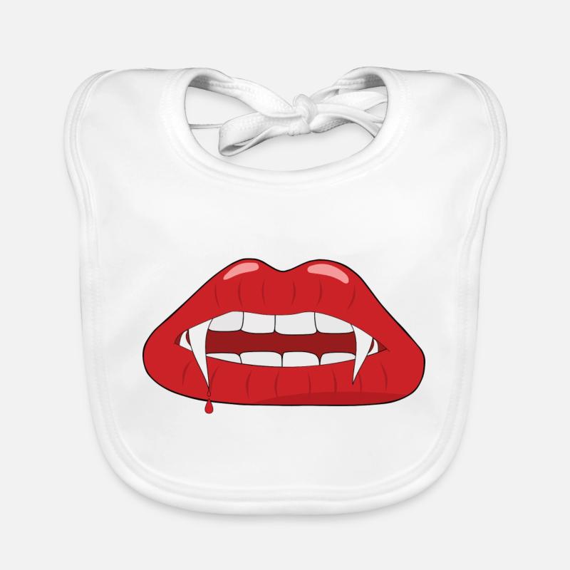 Vampire Vampire Teeth Organic Baby Bibs