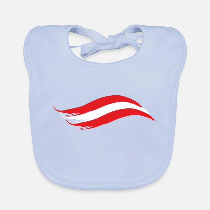 DRAPEAU NATIONAL D'AUTRICHE Bavoir bio Bébé