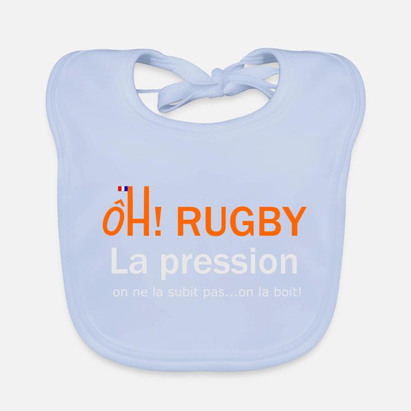 oh rugby pression Bavoir bio Bébé