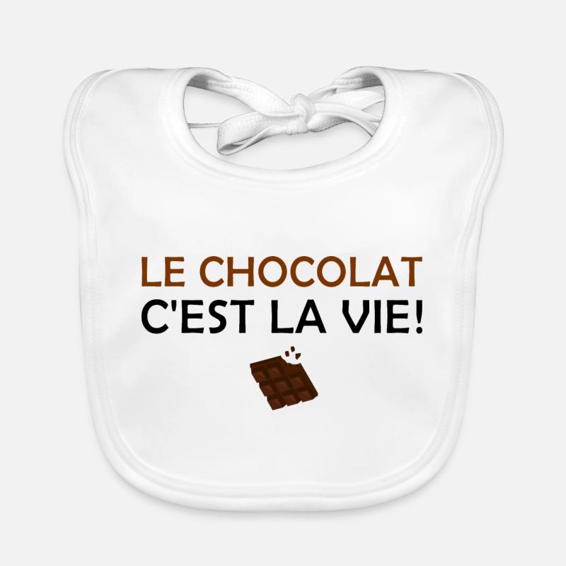 Le chocolat c'est la vie Bavoir bio Bébé