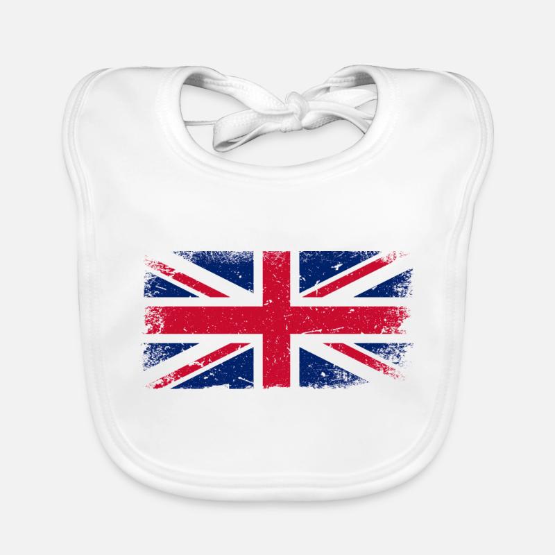 Drapeau de la Grande-Bretagne Bavoir bio Bébé