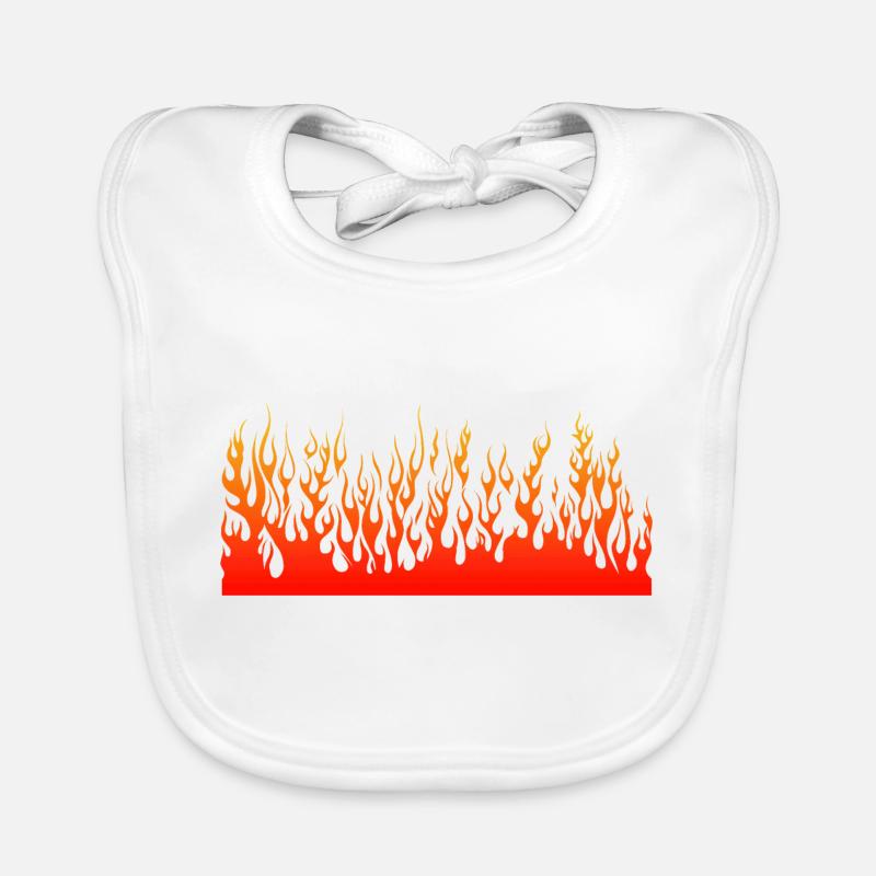 feu flamme flame mur Bavoir bio Bébé