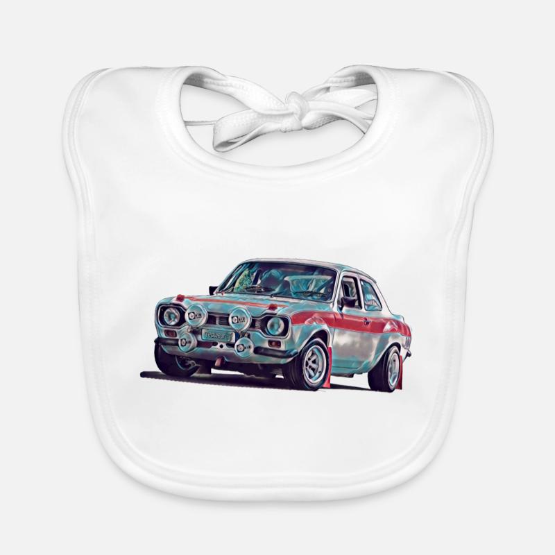 Rallye d'escorte - Bavoir bio Bébé - blanc