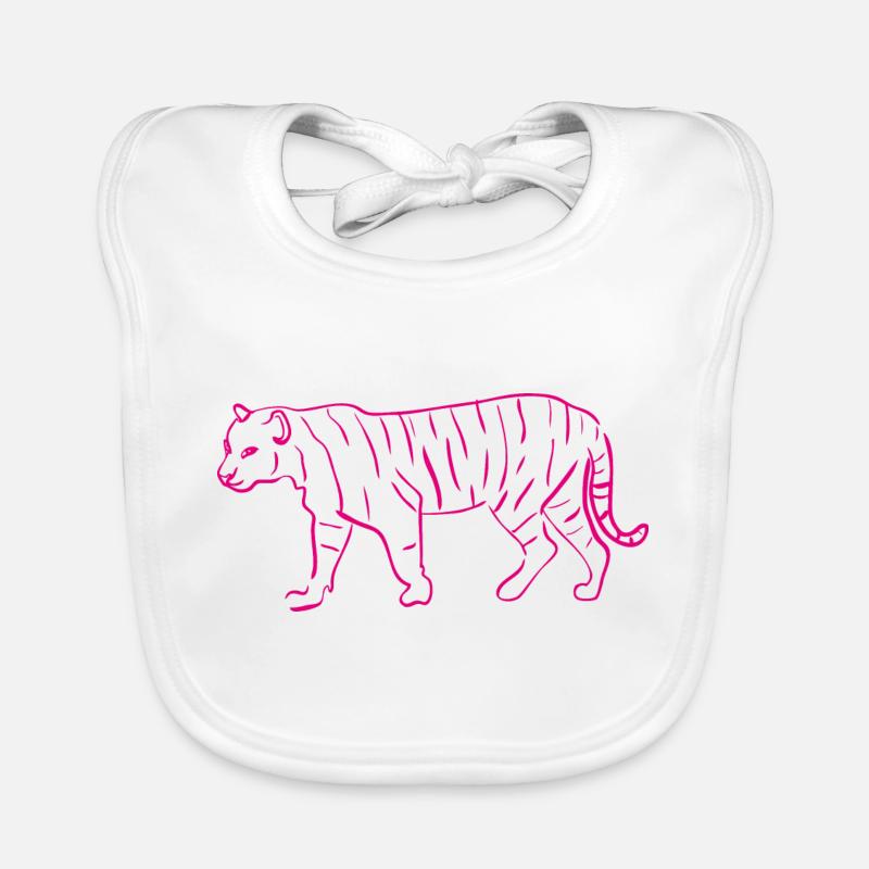 Cadeau de dessin au trait Tiger Line Art Bavoir bio Bébé