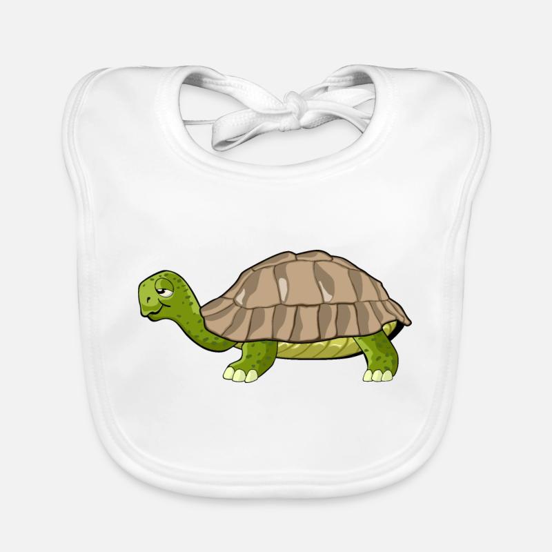 turtle drawing Organic Baby Bibs