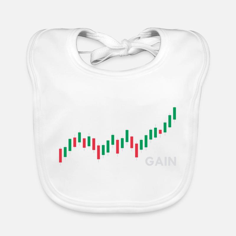 Forex Trader - Candlestick Chart - Chemise de trading Bavoir bio Bébé