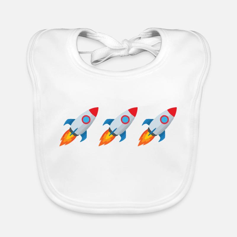 Emoji de fusée Bavoir bio Bébé