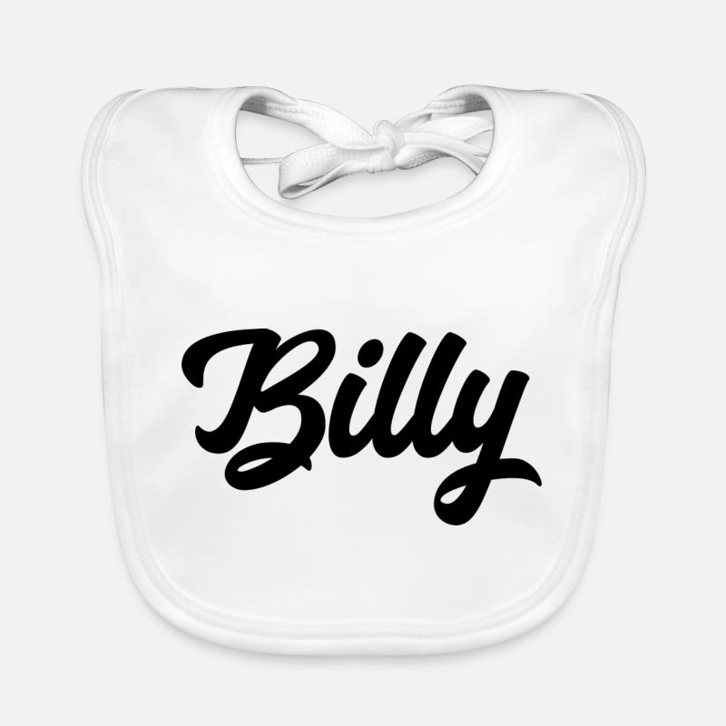 Billy Custom Text Nom d’anniversaire Bavoir bio Bébé