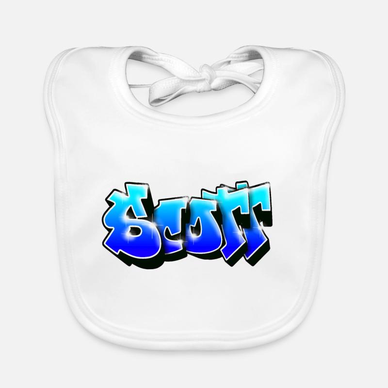 SCOTT graffiti name Baby Bio-Lätzchen