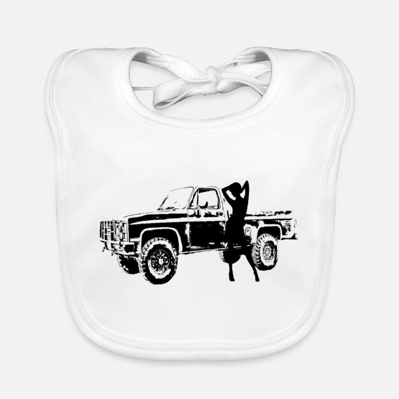 Auto - Baby Bio-Lätzchen - Weiß