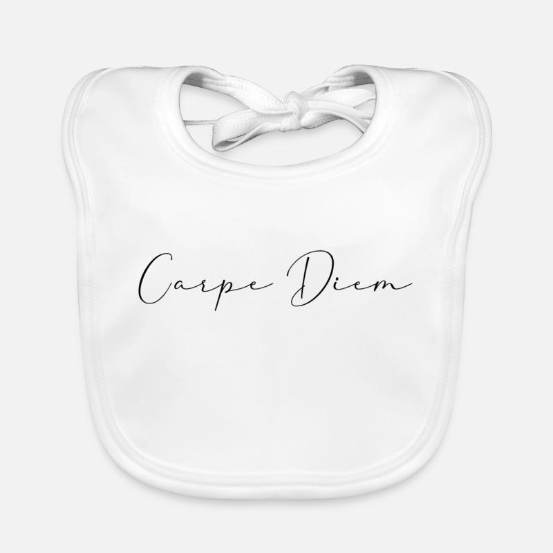 Carpe Diem - Bavoir bio Bébé - blanc