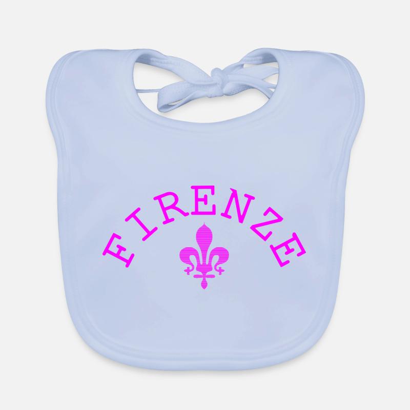 Florence, design écrit et lys, idée cadeau Bavoir bio Bébé