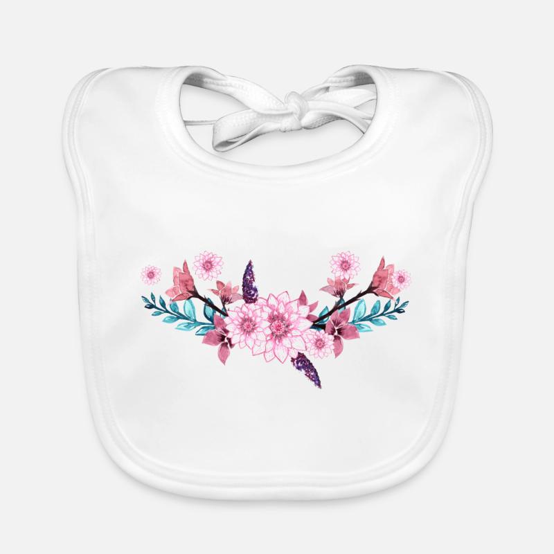 Fleurs Bavoir bio Bébé