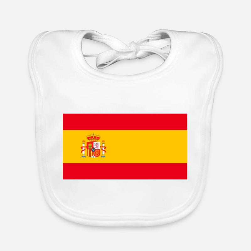 Drapeau d’Espagne, vive Espagne Bavoir bio Bébé