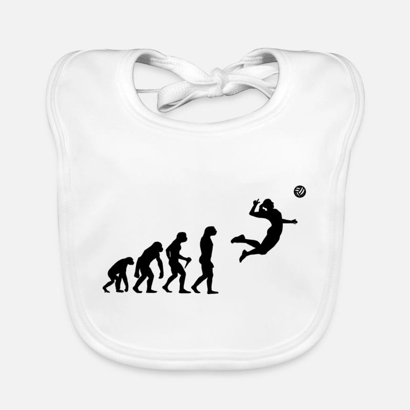 Volley développement Evolution Sport Volley-ball Gesc - Bavoir bio Bébé - blanc