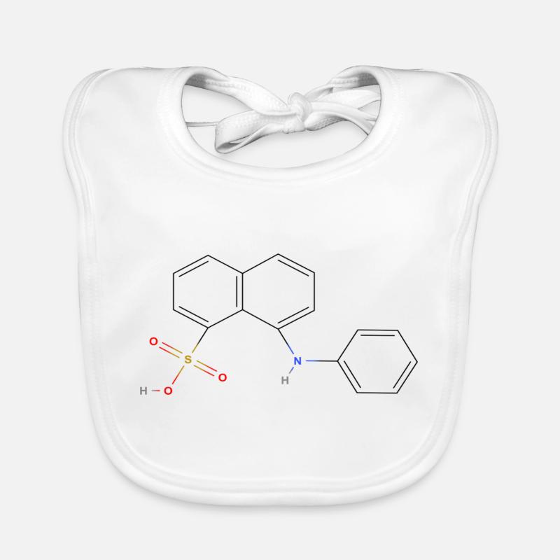 Molécule de lipase - Formule structurale colorée Bavoir bio Bébé