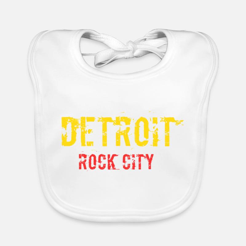 Detroit design - Bavoir bio Bébé - blanc