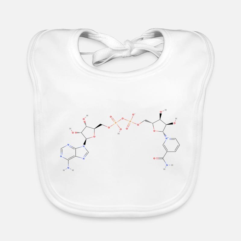 Nicotinamid-Adenin-Dinukleotid-Molekül - Farbe Baby Bio-Lätzchen