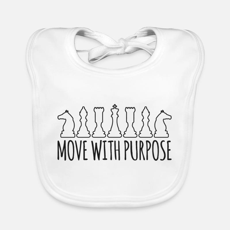 Move with purpose Gift Chess Master Think tank Organic Baby Bibs