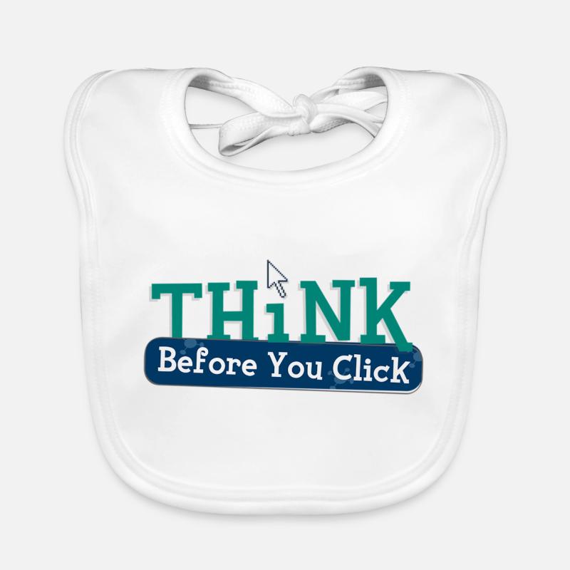 Think before computer hacking hacker Organic Baby Bibs