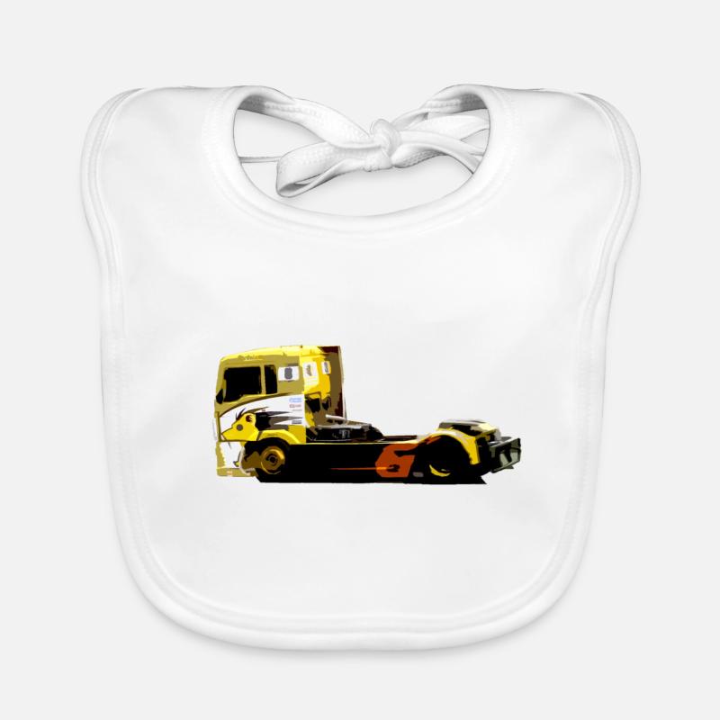 camion de course Bavoir bio Bébé