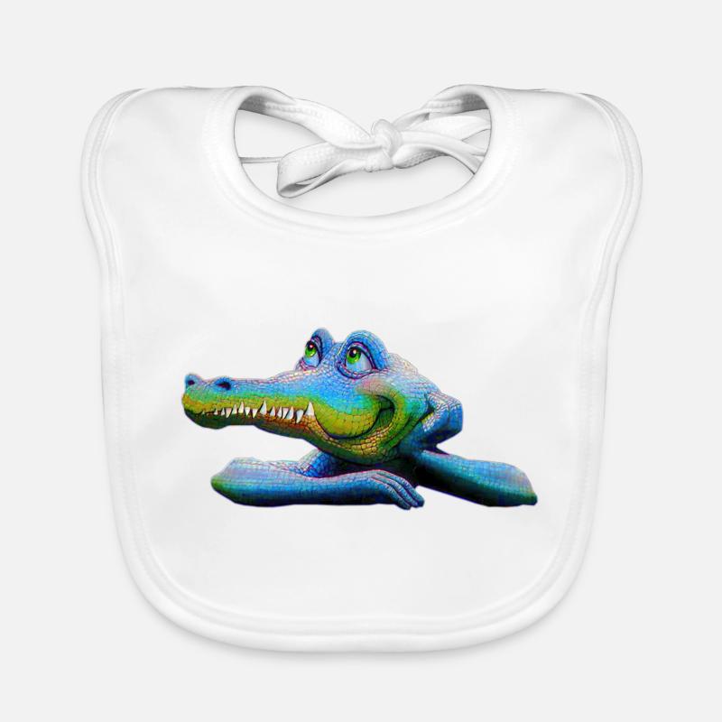 Amstrad Retro Crocodile - Mascot 01 Organic Baby Bibs