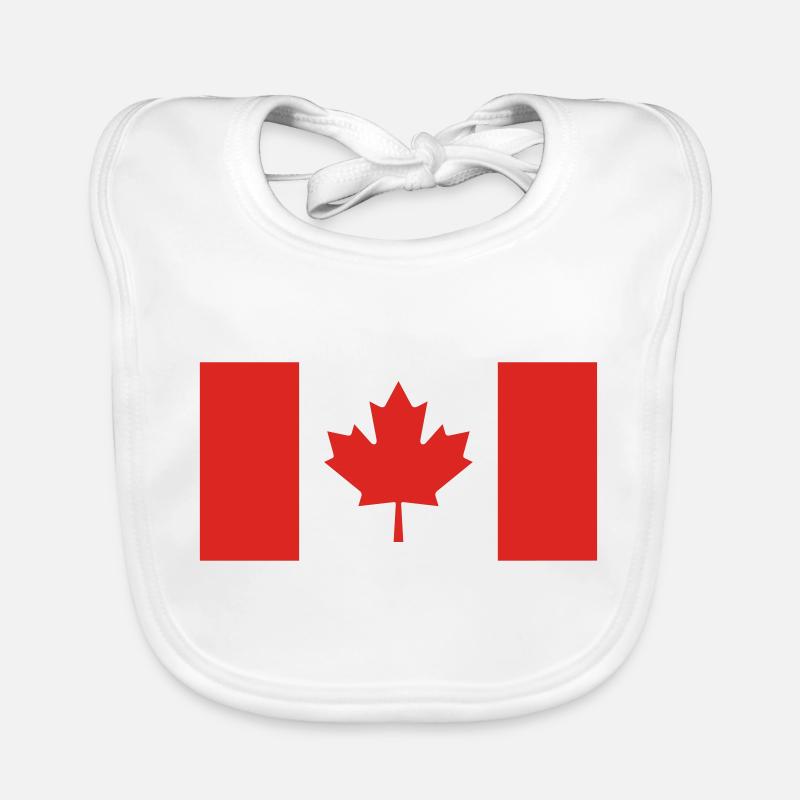 Canada Flag Organic Baby Bibs