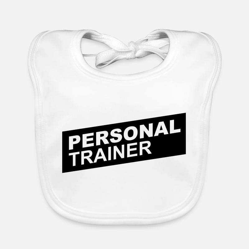 personal trainer black up Organic Baby Bibs