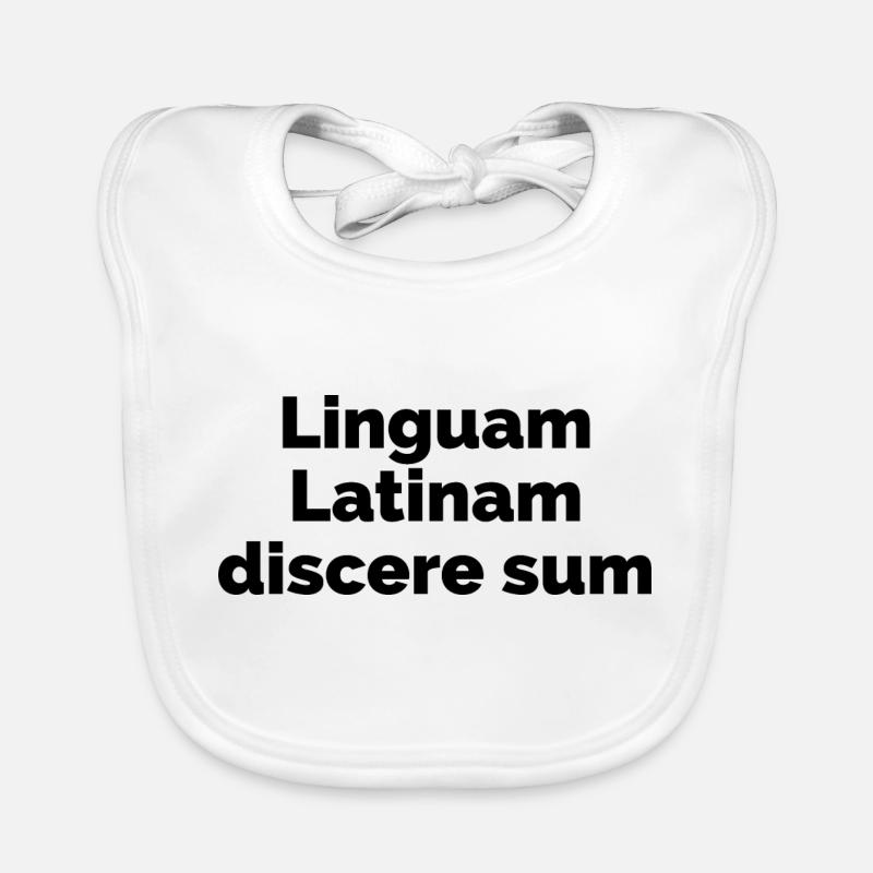 I am learning Latin - Latin language Organic Baby Bibs