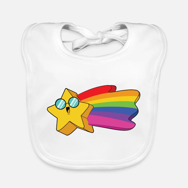 Stern Regenbogen Baby Bio-Lätzchen