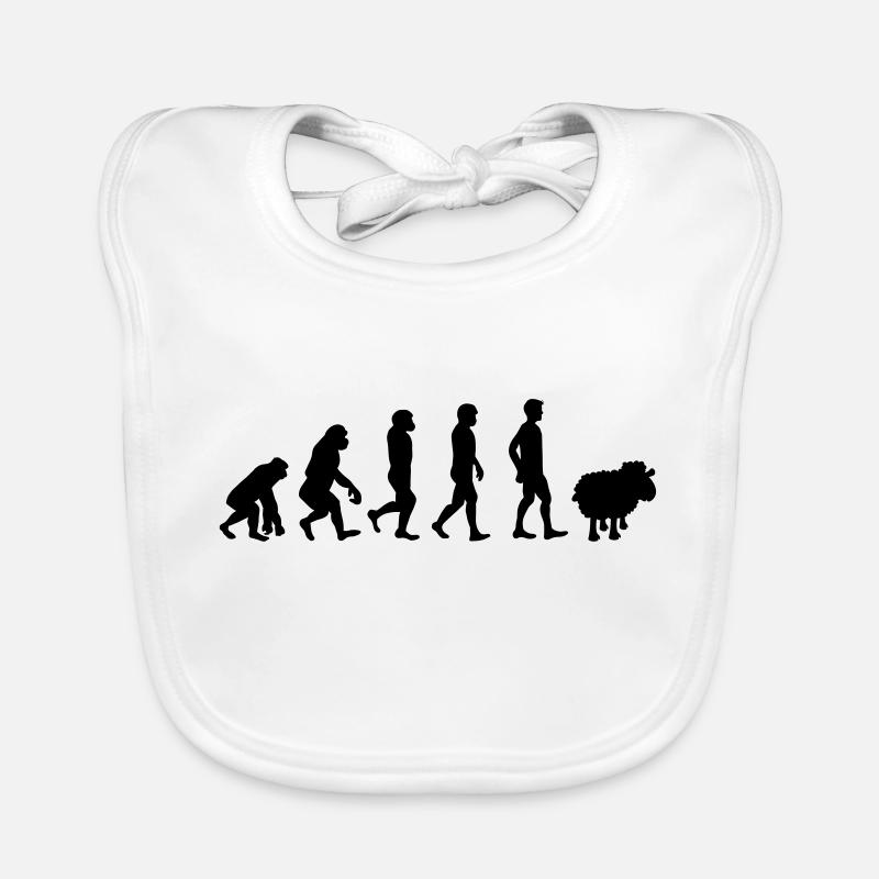 evolution mouton cadeau anti-système complotiste Bavoir bio Bébé