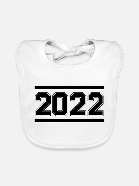 2022 - Bavoir bio Bébé - blanc - Devant