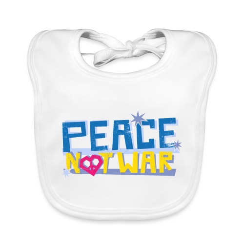 peace ukraine text - Organic Baby Bibs