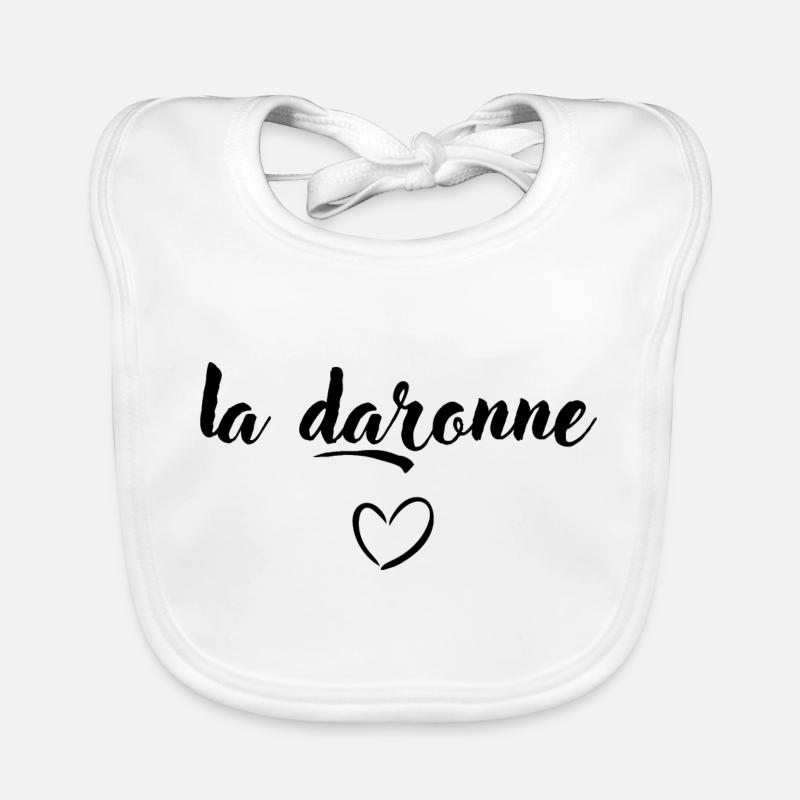 La Daronne - Bavoir bio Bébé - blanc