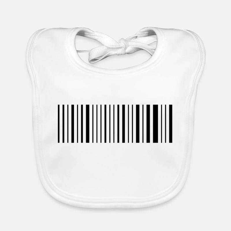 Barcode - Baby Bio-Lätzchen - Weiß