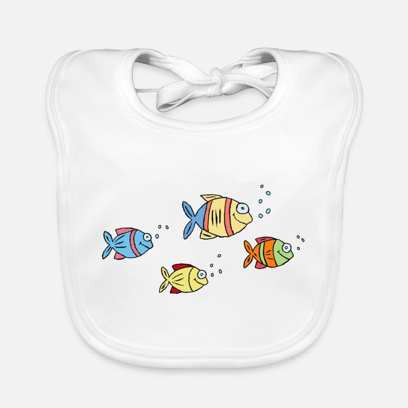 coloré poisson eau mer graffiti dessin d’enfants Bavoir bio Bébé