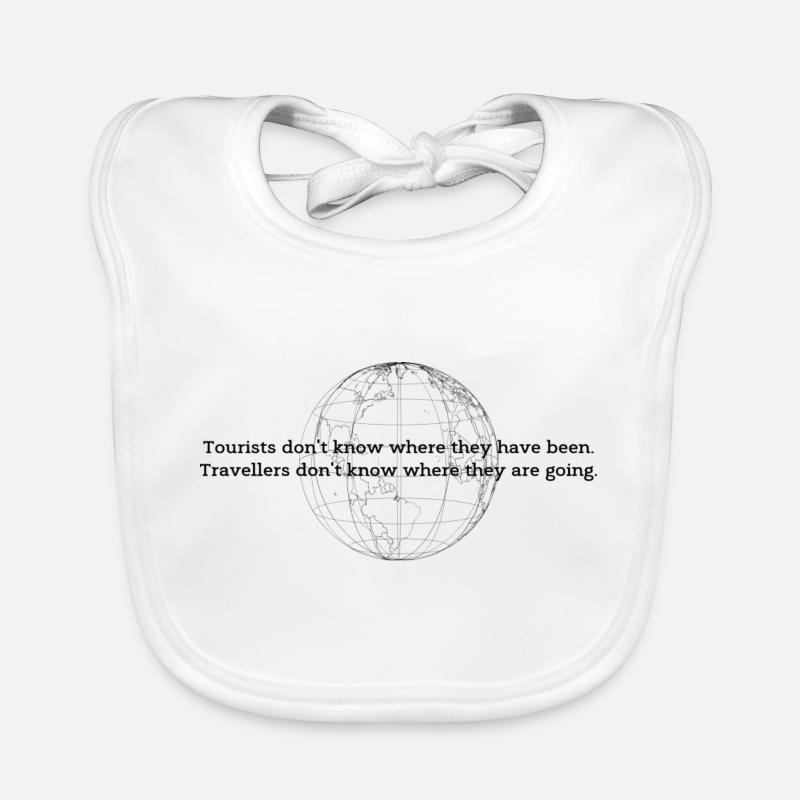 Travellers don't know where they are going. Organic Baby Bibs
