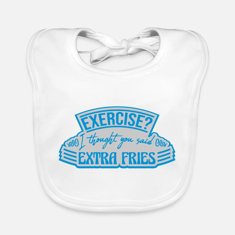 Exercise Extra Fries Zitat Baby Bio-Lätzchen