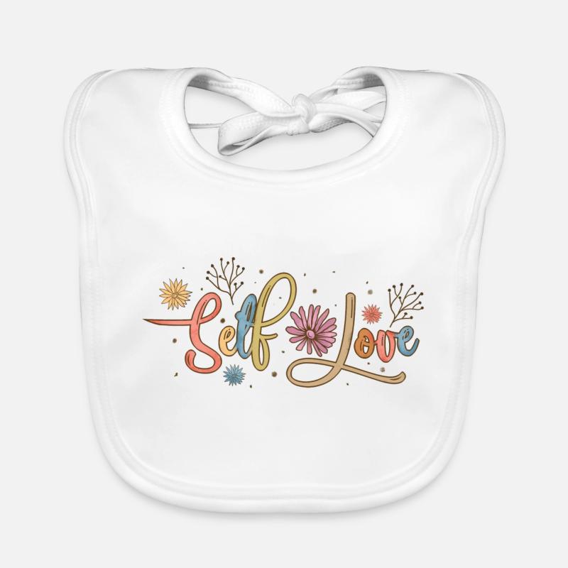 Don d’énergie d’inspiration d’amour de soi - Bavoir bio Bébé - blanc