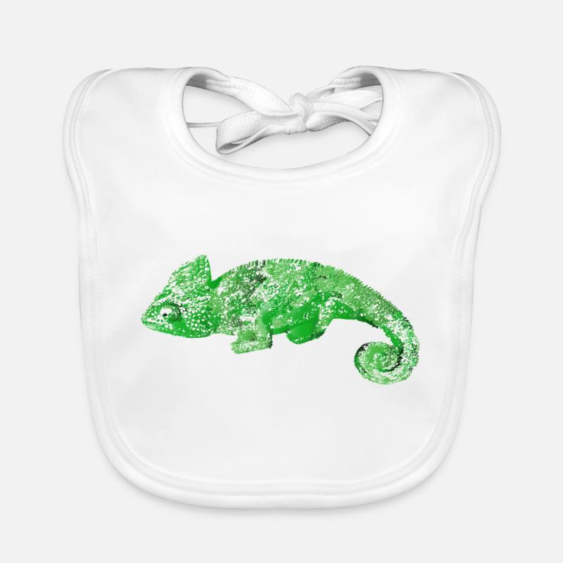Chameleon im unverwechselbarem Design Baby Bio-Lätzchen