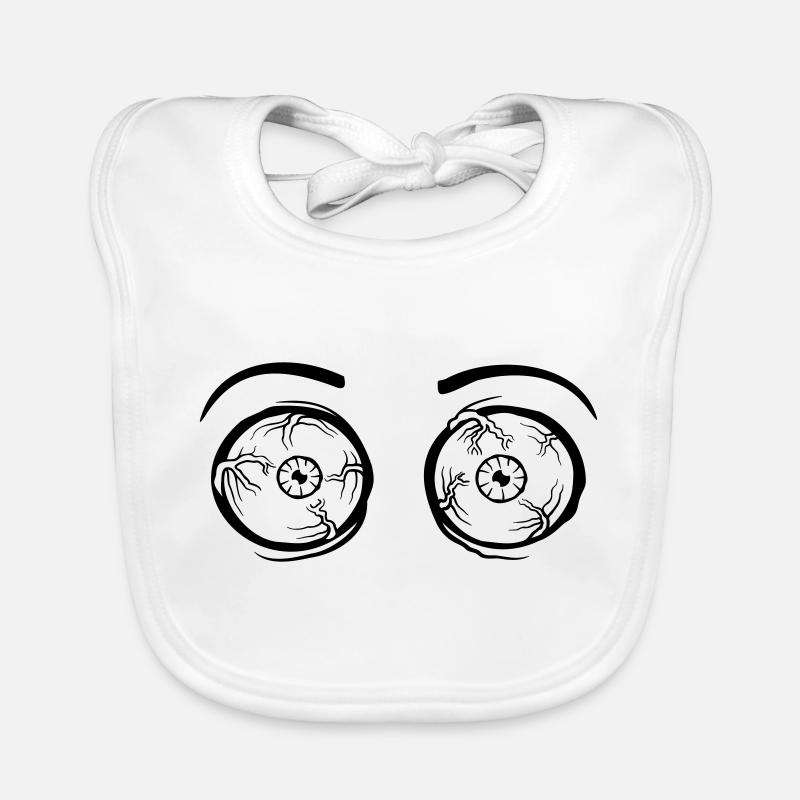 Monster 2 crazy eyes Organic Baby Bibs