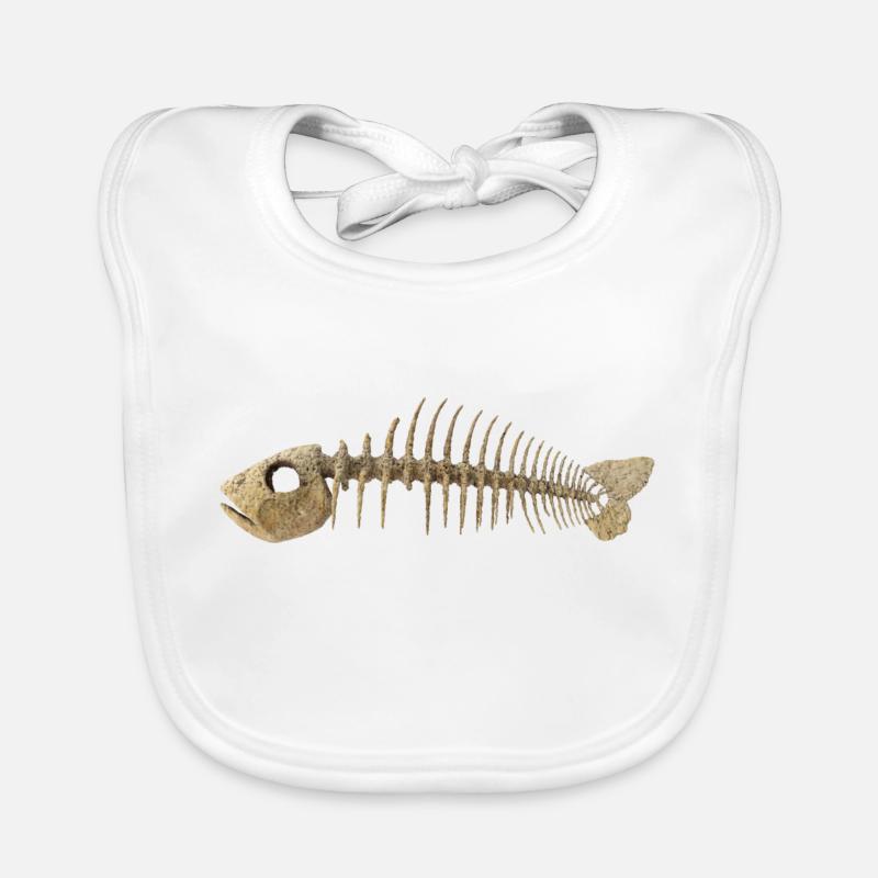 Fisch Gräten - Fish Skeleton Fish bone Baby Bio-Lätzchen