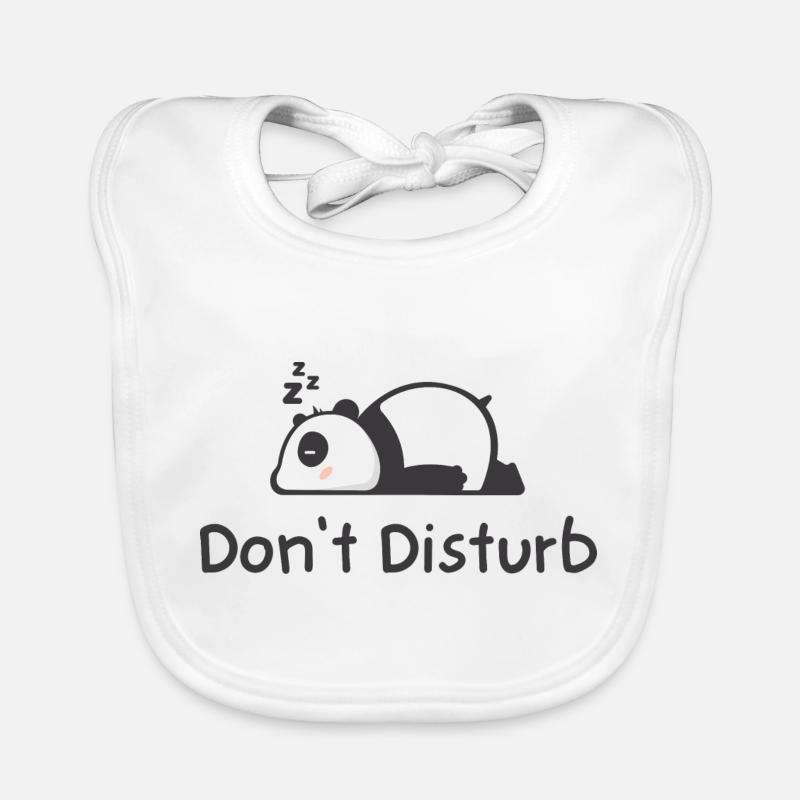 Ne pas déranger Ne pas déranger panda Design - Bavoir bio Bébé - blanc