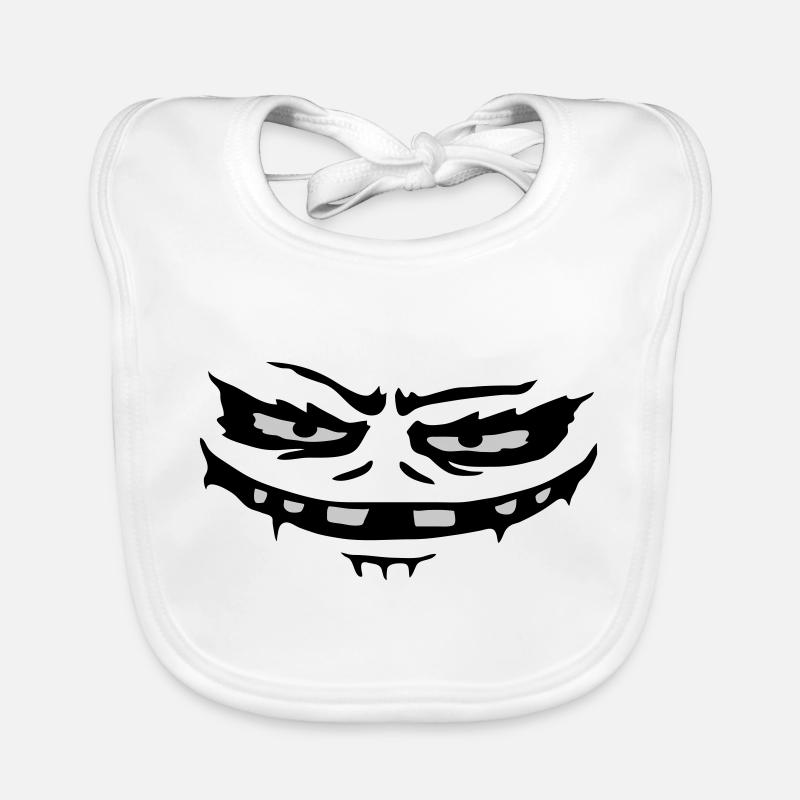Evil Monster Face Halloween Bavoir bio Bébé