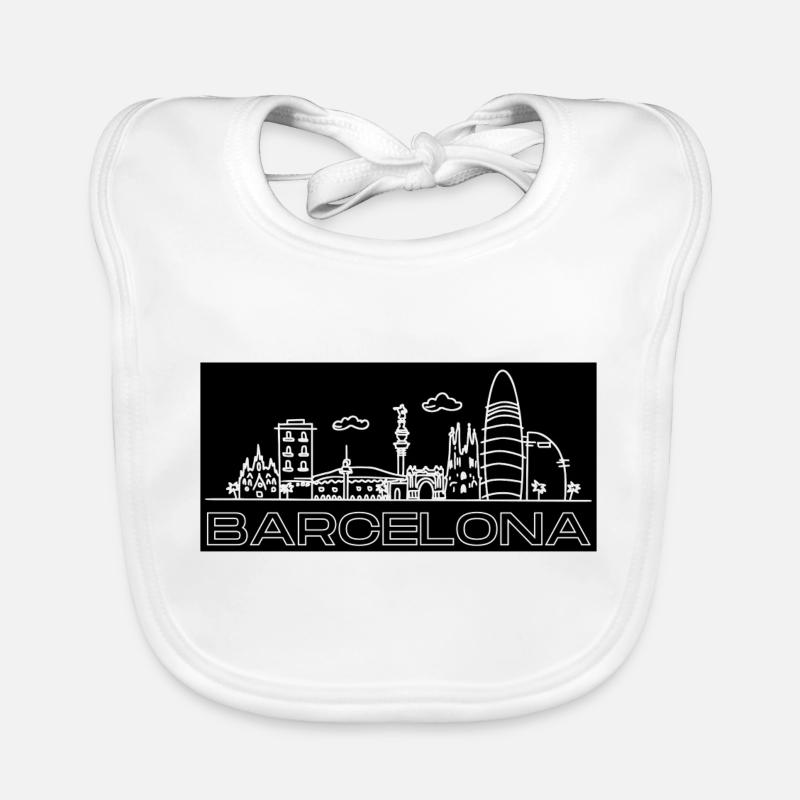 Barcelone - avec skyline Bavoir bio Bébé