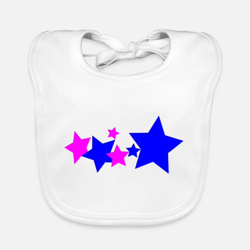 sterne stars rosa blau sternschnuppe geschenk neu Baby Bio-Lätzchen