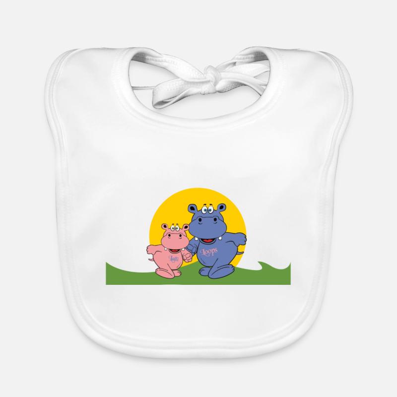 hippo nilperd sonne junge mädchen kids kinder baby Baby Bio-Lätzchen