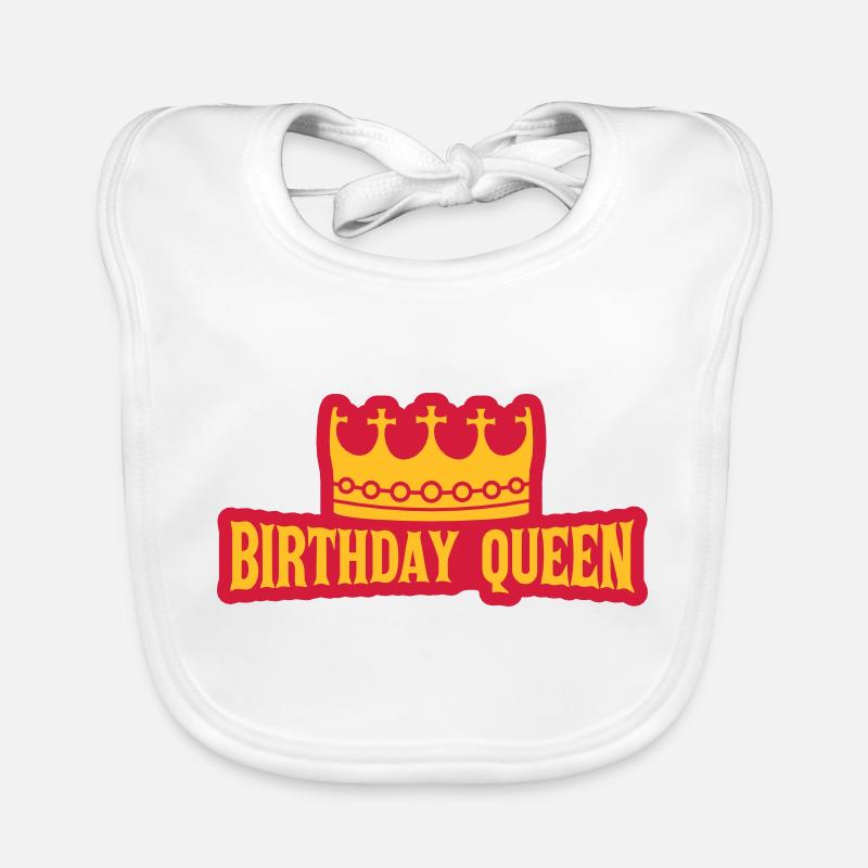 Dire le logo de la reine d’anniversaire Bavoir bio Bébé